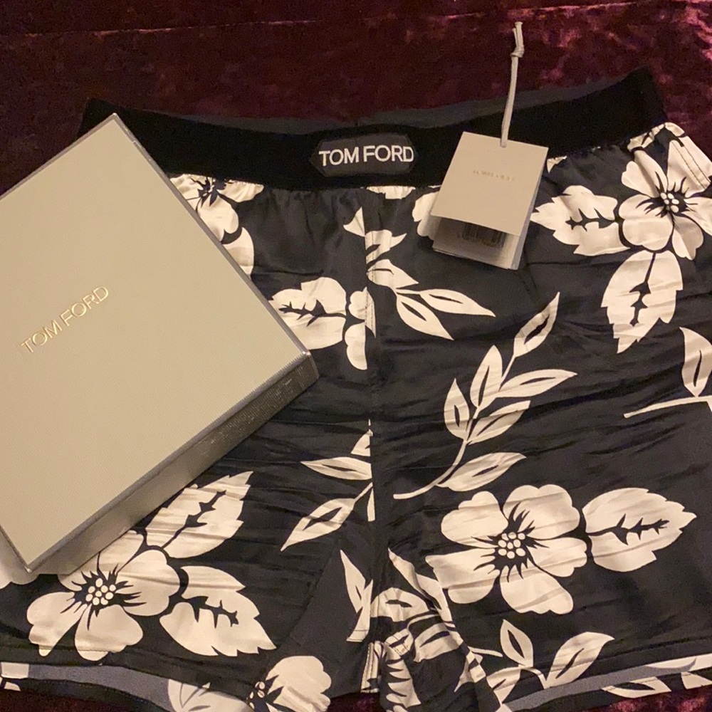 Tom Ford Graphic Floral Print PJ Shorts